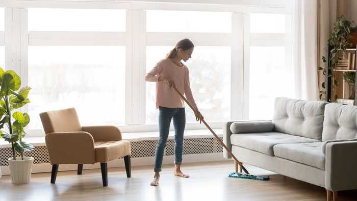 how to clean the living room