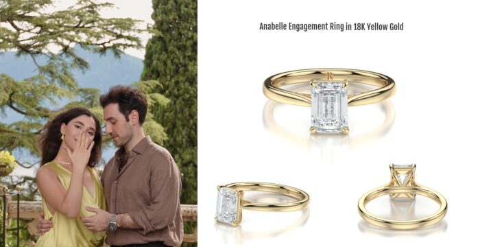 yellow gold engagement rings uk